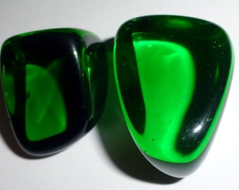2pc Gaia Stone Green Obsidian Medium Tumbled & Polished Healing Crystal Gemstone Specimens from Washington, USA