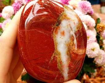 Red Brecciated Jasper polished soap stone Natural Healing Metaphysical Crystal Gemstone