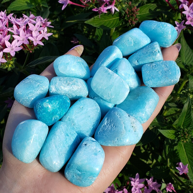 Blue Aragonite Tumbled & Hand Polished Natural Crystal Healing Etsy