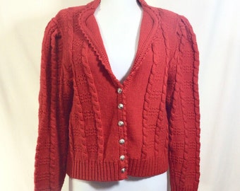 1960s Austrian Look Brooks Brothers Cropped Wool Cardigan size S/M