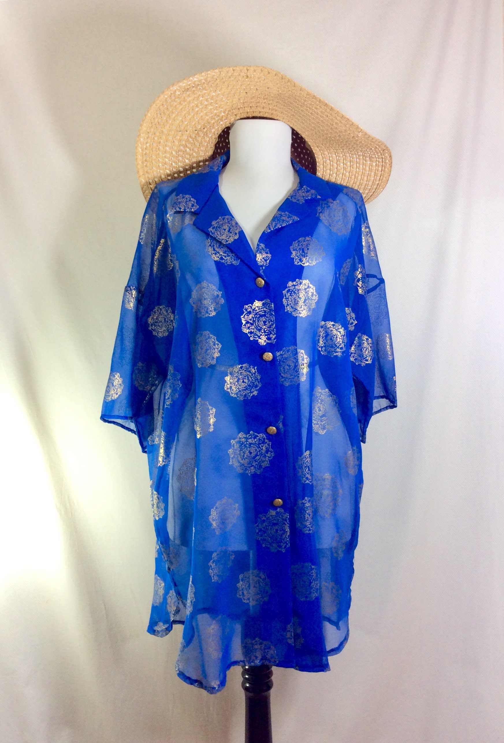 royal blue swim cover up