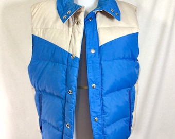 1980s REVERSIBLE Unisex Puff Vest with Snaps Men’s (S) Women’s (L)