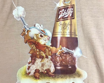 1980s Schlitz Beer “Gopher It!” Memorabilia Graphic Tee size M
