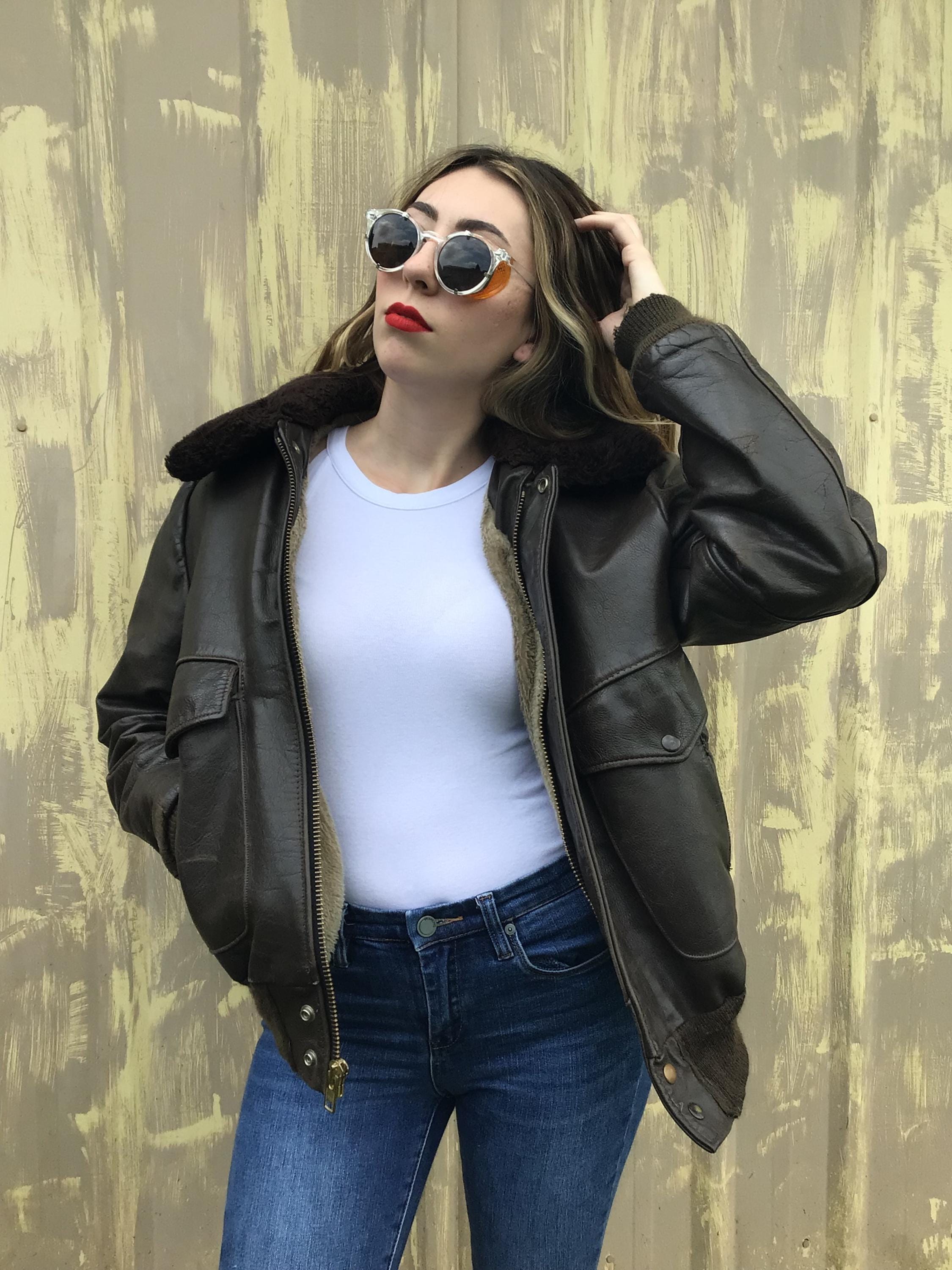 Leather Jacket Vintage Airforce - Etsy Leather Jacket Vintage Airforce - Etsy
