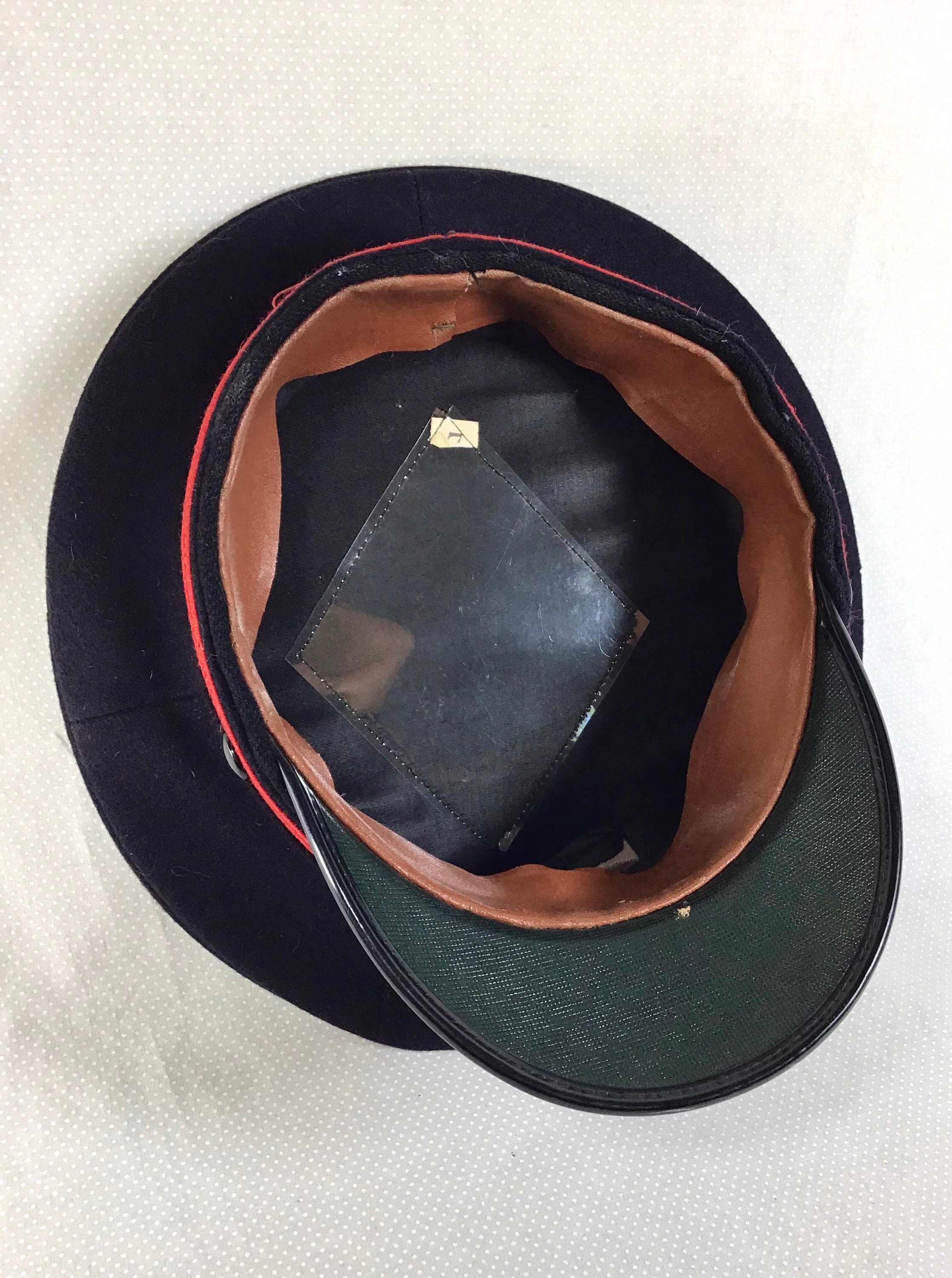 Vintage Navy Wool Felt Captain’s Hat with Gold Eagle Crest size L