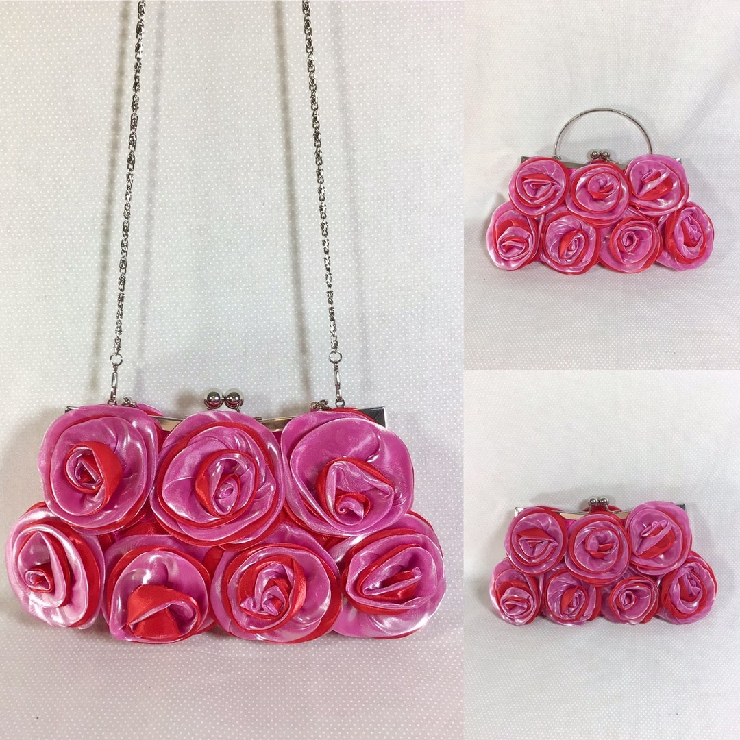 Y2K Hot Pink Multipurpose Clutch/top Handle/shoulder Purse Etsy