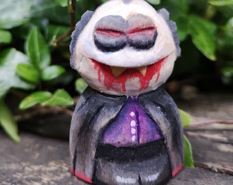 Hand carved, painted and finished wooden Vampire - One of a kind gift!