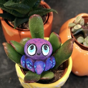 Hand carved and painted Ocean the Octopus - One of a kind gift!