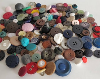 Bundle of buttons, 165g Mix of buttons Collectibles, Art sewing buttons, Button bouquet, Vintage buttons, Retro buttons, Kids crafts, Uk