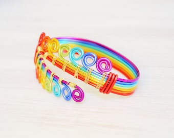 Rainbow bracelet, Gay Pride, LGBT bracelet, LGBTQ, Gay couples gift, Gay rights, Lesbian wedding gift, Lesbian jewelry, Rainbow jewelry, UK