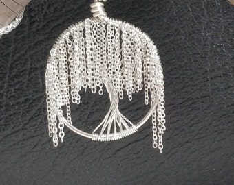 Tree of Life Pendant, Weeping Willow, Tree necklace, Baby Child loss, Loss of husband, Remembrance jewelry, Memorial jewelry, Sympathy gift