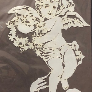 classic Cupid  design 10 mils reusable Mylar for Airbrush Painting and Craft 02