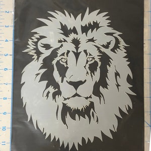 2 layers Mylar Stencil Lion Head design for Airbrush Painting, Art & Craft