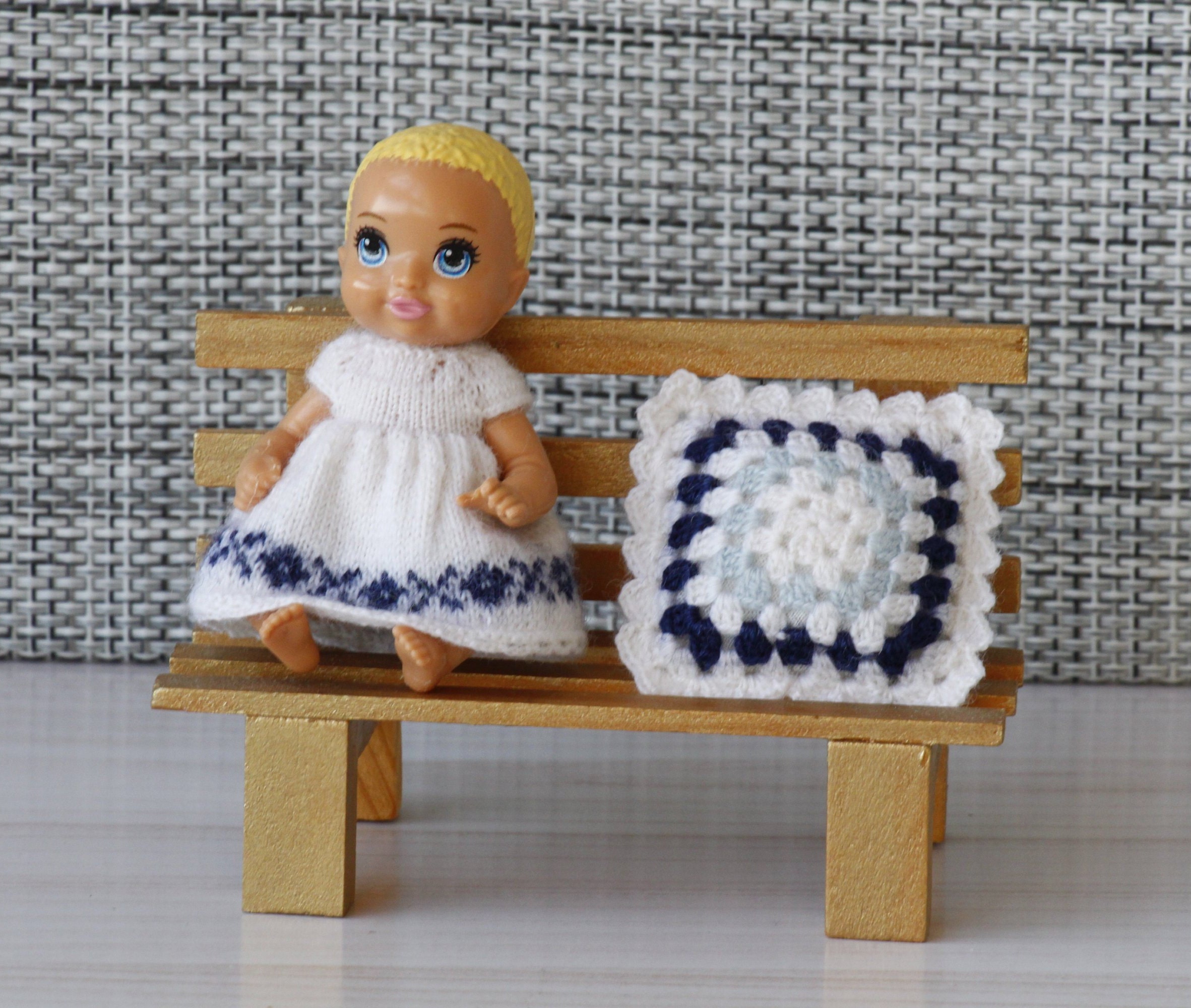 SET 2 Knitting Patterns for 1:12 scale 2.75 inch dollhouse toddler doll