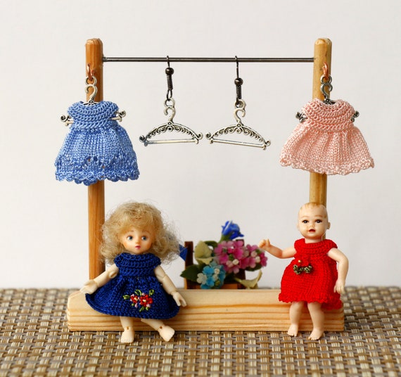 Dress for Miniature Doll Handmade with Booties