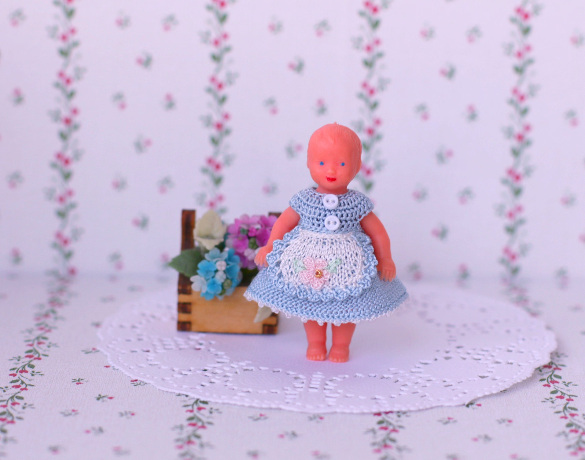 Heidi Ott Baby Dress 2 Inches. Dollhouse Doll Clothes. | Etsy