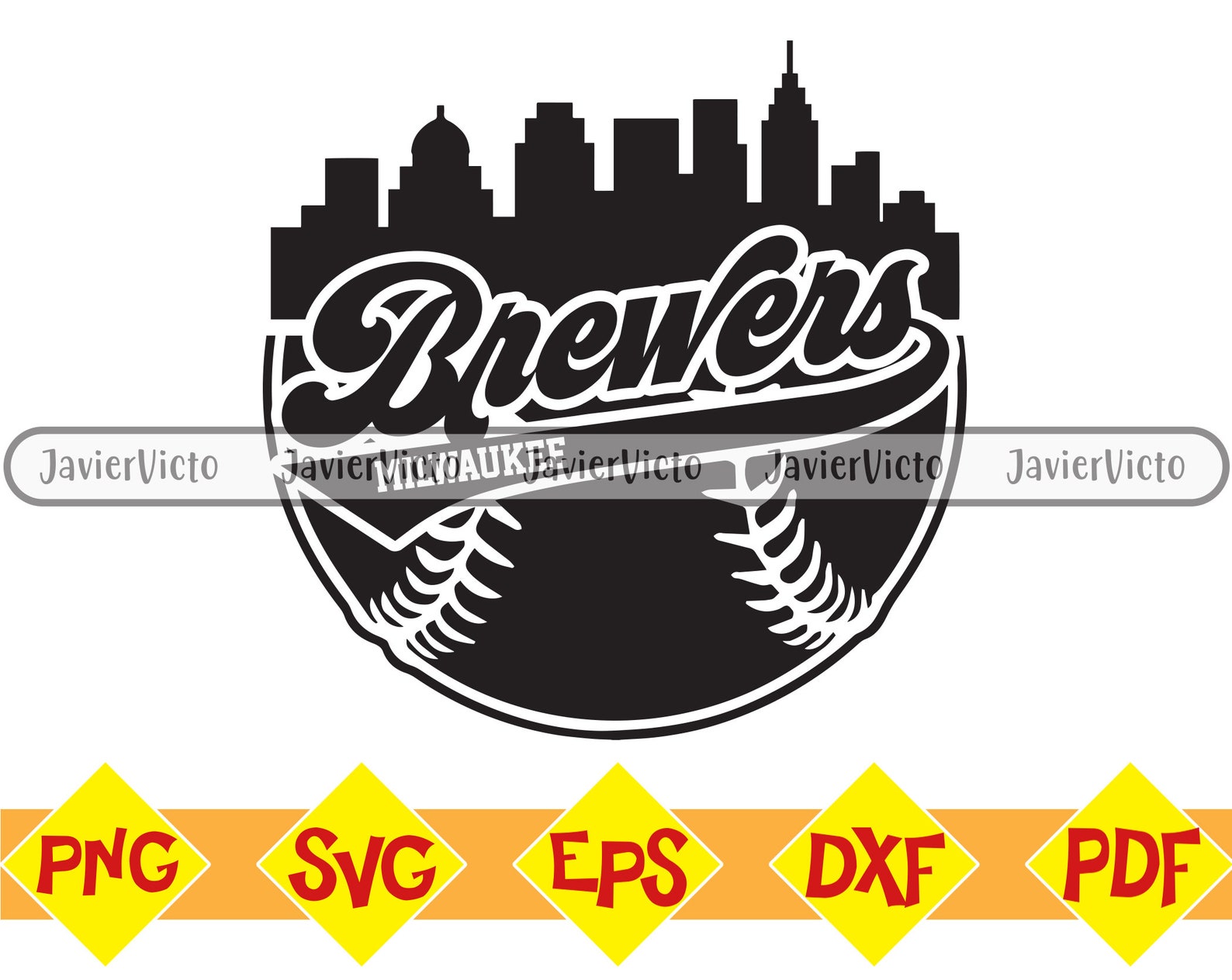 Milwaukee Brewers Svg Brewers Skyline Svg Brewers Baseball Etsy