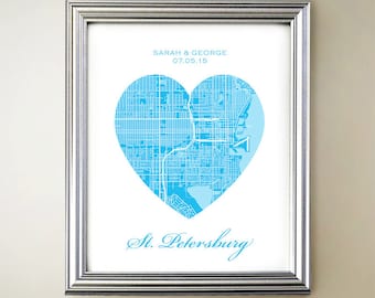 St Petersburg Heart Map