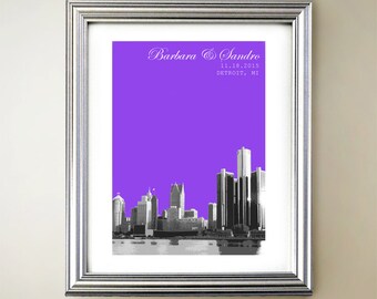 Detroit Personalized Cityscape