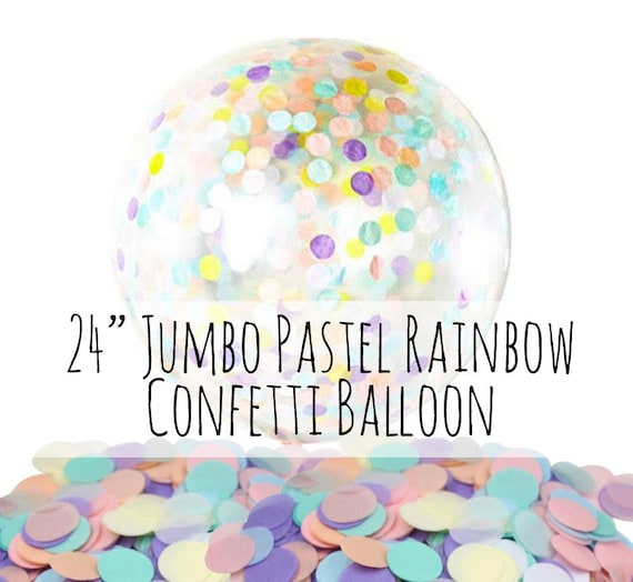 Rainbow Confetti 24 Birthday Balloon