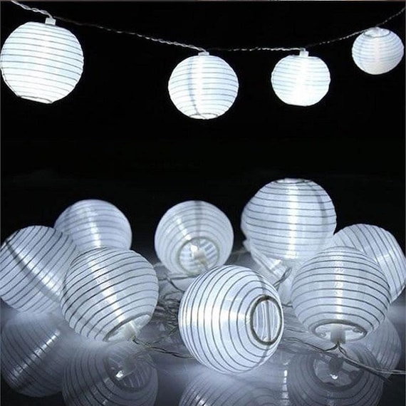 24pcs Paper Lanterns With Mini Led Lights Kit-mixed Size Round