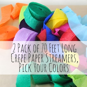 100ft Crepe Paper Streamers Kit, Birthday Decor, Baby Shower Decor, Hen  Party Decor, Bachelorette Party, Bridal Shower, Party Streamers Roll 