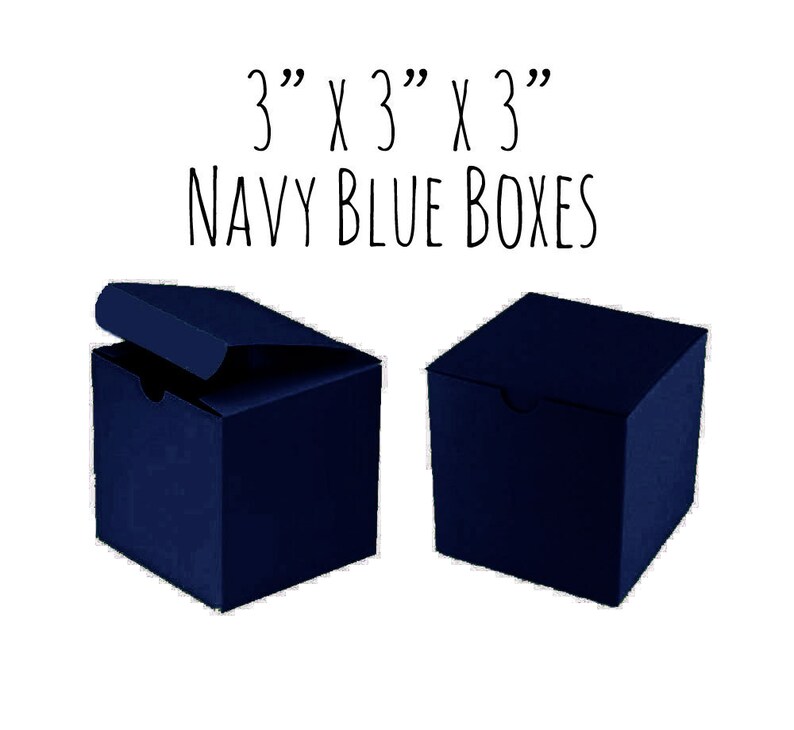 Navy Blue Boxes 3 x 3 x 3 Square 25 To 50 Pack of Etsy