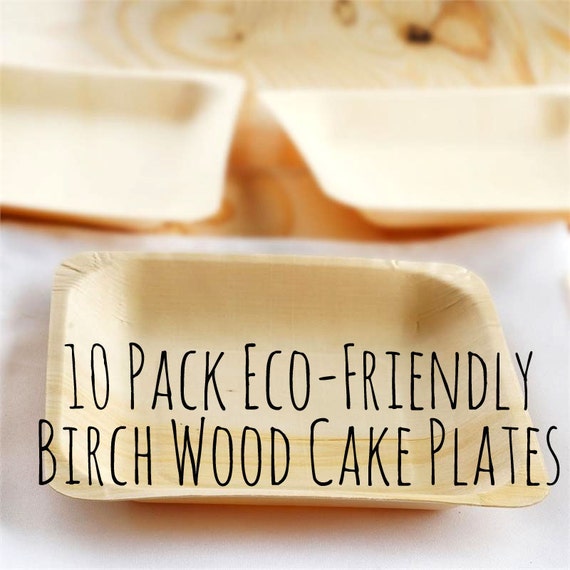 10 Pack Jetable Birch Wood Cake Plate Set, Appétizer Plate, Assiette en  bois, Petite Assiette, Assiette Carrée, Mariage Rustique, Dîner de fête en  plein air -  France