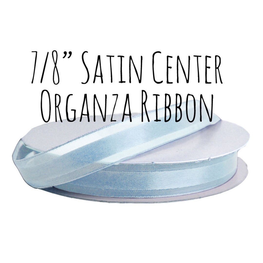Baby Blue Ribbon, Light Blue Satin Ribbon, 7/8 Ribbon, Pastel Blue