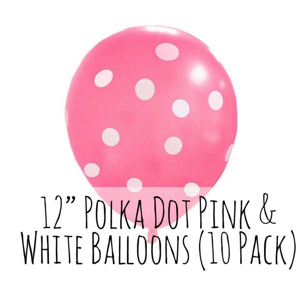 Polkadot Assorted Summer Colors 12 inch Latex Balloons Inflated