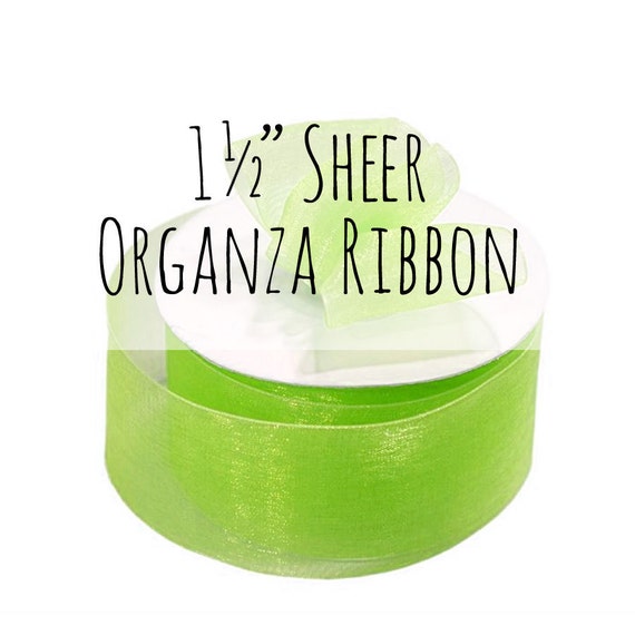 1 1/2 Apple Green Ribbon 1.5 Inch Ribbon Lime Green 