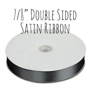 Black Satin Ribbon, Satin Ribbon, 7/8&quot; Ribbon, Gift Ribbon, Decoration, Gift Wrapping, Wedding Supplies, Hair Ribbon