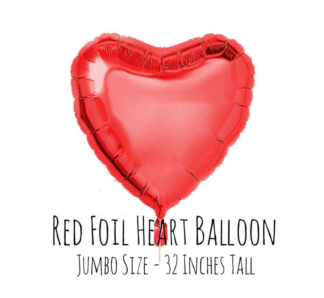 PartyDeco Light Blue Heart Foil Balloon - 45cm Mylar Metallic Balloon For Weddings, Baby Showers & Parties