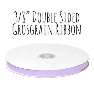 Solid Lavender Ribbon, Lavender Purple Grosgrain Ribbon, 3/8&quot; Ribbon, Solid Color Grosgrain Ribbon, Gift Wrap, Wedding Supply, Hair Ribbon