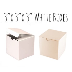 Weiße Schachteln 3 x 3 x 3 ",5 bis 20 Boxen für die Hochzeit, Geschenkbox, Cupcake-Box, glatte weiße Pappschachtel, Pralinenschachtel, Hochzeitsideen