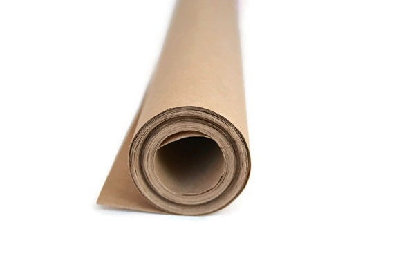 2' X 8', 24 X 96 Brown Kraft Paper Roll, 100% Recycled Paper, Gift