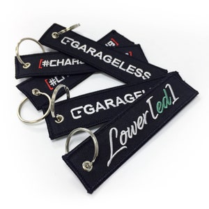 50 Flight Keytag, Keychain embroidery Keyring , Embroidered Keychain