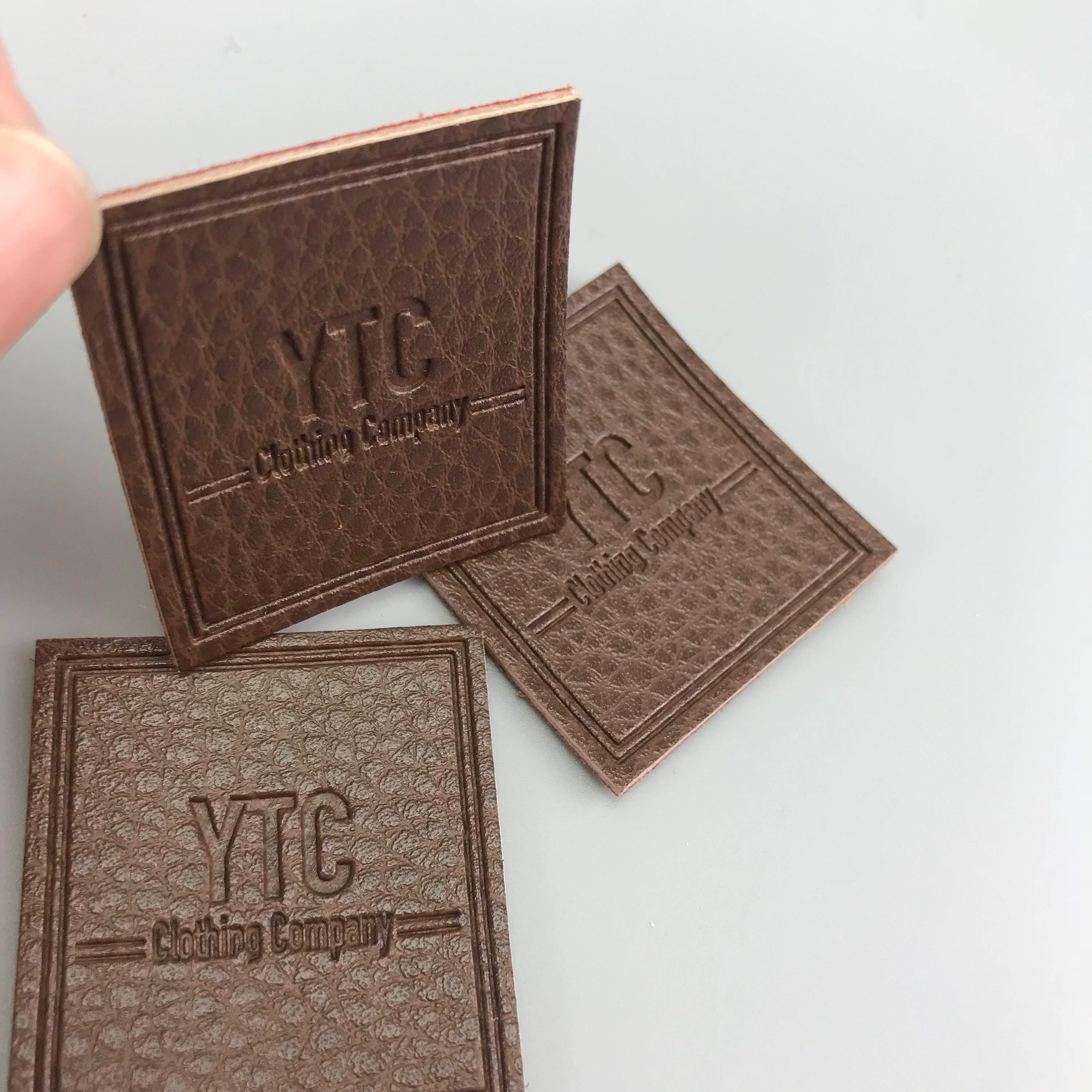 200 Leather Labels Sew On,leather Tags, Personalized Leather Labels ...