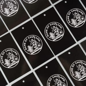 Impression de 250 étiquettes volantes, étiquettes pivotantes, impression personnalisée de votre logo, taille standard 2 x 3,5 pouces (50 x 89 mm)