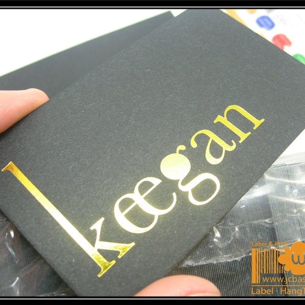 500 Goldfolien-Hängetiketten, benutzerdefinierte Hangtags, Goldfolie, Swing-Tags, Standardgröße 2 "x 3,5 "(50 x 89 mm)