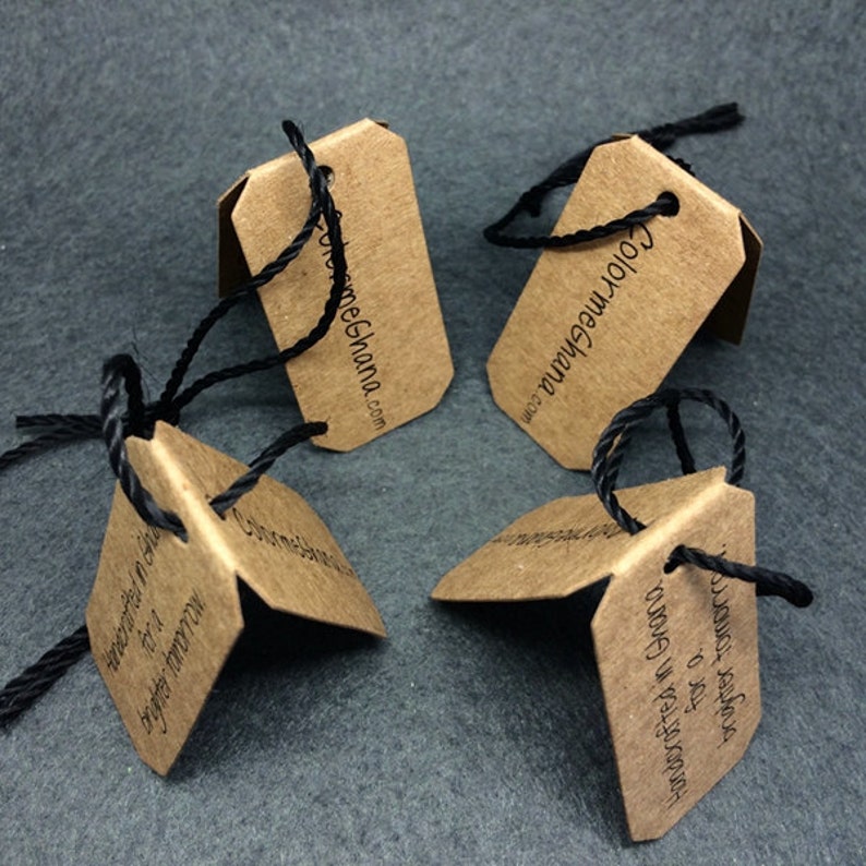 500 Custom Kraft Hang Tags rectangle Gift Tag Vintage Style Etsy