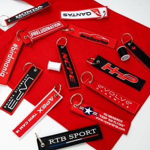 Custom Embroidery Key Tag | Custom Jet Tag | Sports Team Keychain | Custom Key Tag | Custom Luggage Tag | Any Logo, Customized Both Sides
