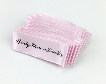 Custom Made Satin Fabric Clothing labels // Fold over wash care labels in different colors // sew-in personalized garment labels
