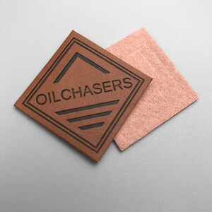 50pcs Leather Patches, Custom Embossed Leather Patch, Pu Leather ...