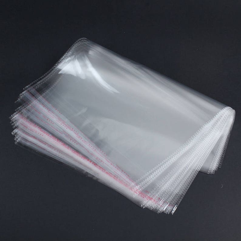 100 8x12 opp self adhesive bag Crystal Clear Self Etsy