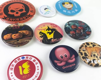 100 Custom Badges, Custom Button Badges, Custom Pin Badges, Personalised Badges, Custom Badges, button pins, button badges