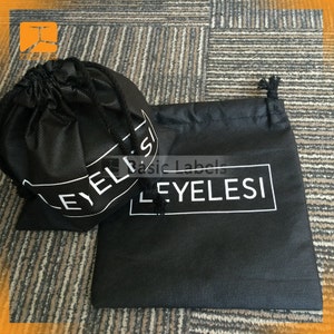 Custom non-woven bag, custom drawstring dust bag image 1