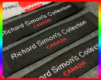 1000 Custom clothing labels, Custom labels for clothing, hem woven tags, woven tags