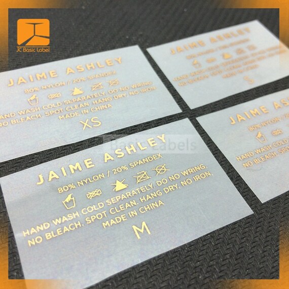 250 one color custom heat transfer film printing logo, heat transfer label, gold print heat transfer label