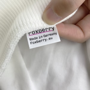 500pcs Printed Satin Care Clothing Labels- Machine Wash Cold, Custom Printed Satin Material Main Labels or Care Content Labels